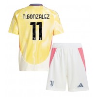 Juventus Nicolas Gonzalez #11 Replika babykläder Bortaställ Barn 2024-25 Kortärmad (+ korta byxor)